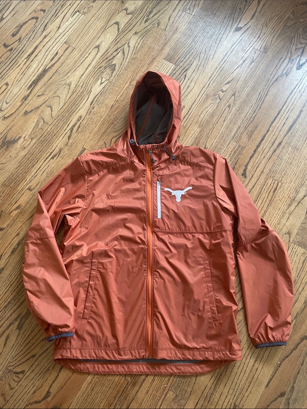University of Texas Burnt Orange Hooded Windbreaker Jacket
